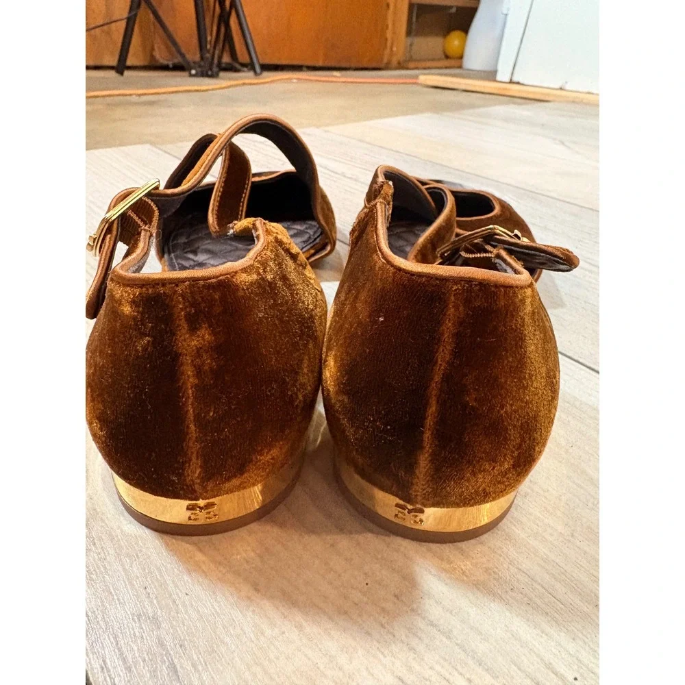 Sam Edelman Roxie Mary Jane Ballet Flats Women's 10.5 Brown Chic‎ Quiet Luxury